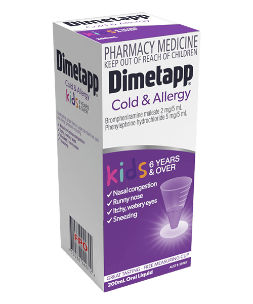 Dimetapp cold and allergy Kids 6 years and over