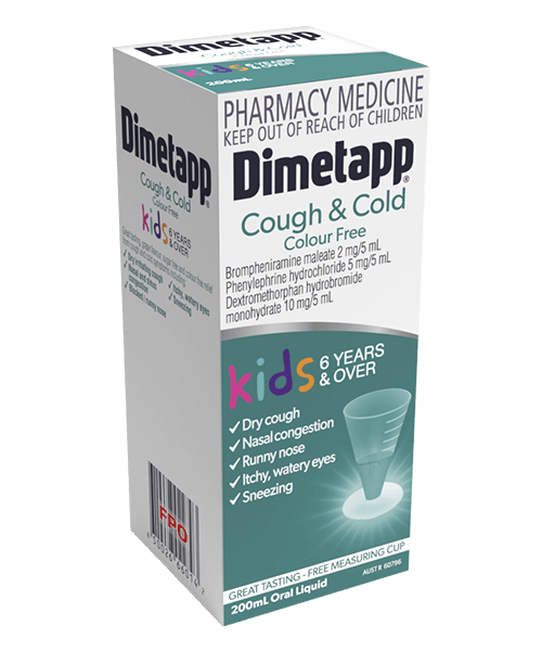 Dimetapp Cough and cold Kids 6 years and over colour free
