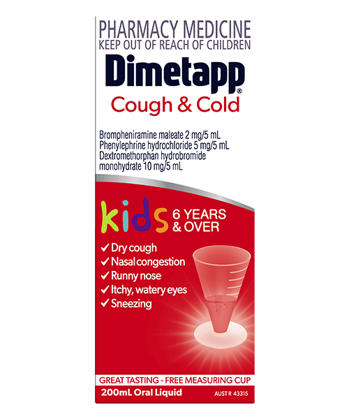 Dimetapp Cough and cold Kids 6 years and over