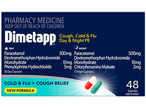 Dimetapp Cold & Flu Day and Night capsules